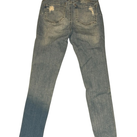 Wax Jean Blue Skinny Jeans with Distressed Detailing - Picture 3 of 3